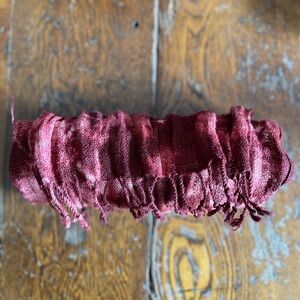Burgundy tie-dye, natural fiber Scarf